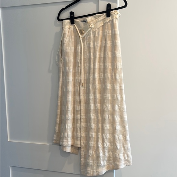 Khaar Cream Textured Midi Skirt - Picture 1 of 8